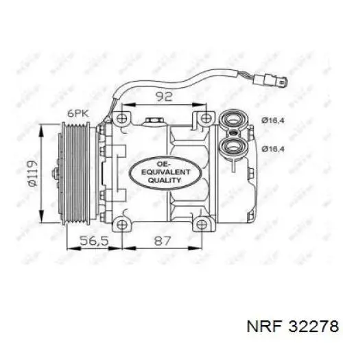 Компрессор кондиционера 32278 NRF