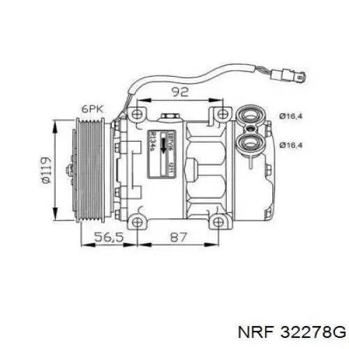 Компрессор кондиционера 32278G NRF