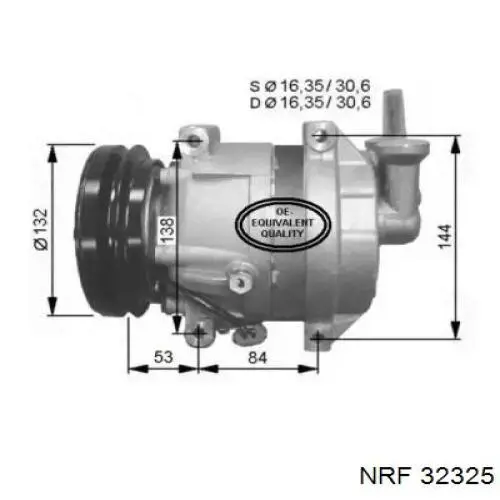 Компрессор кондиционера 32325 NRF