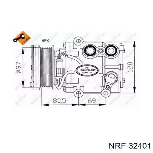1S5H19D629AB Ford компрессор кондиционера