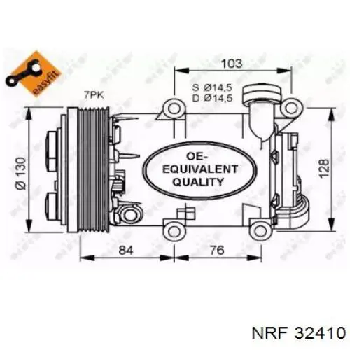 Компрессор кондиционера 32410 NRF