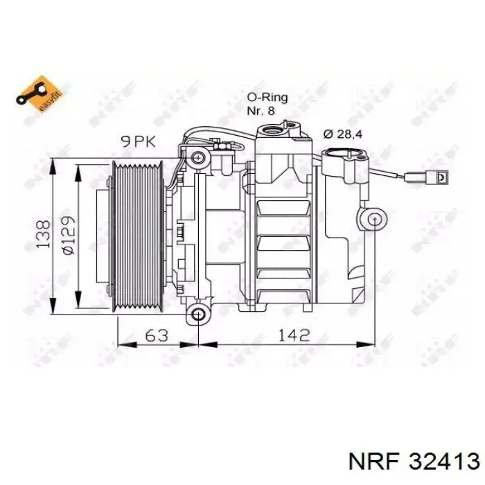 32413 NRF компрессор кондиционера