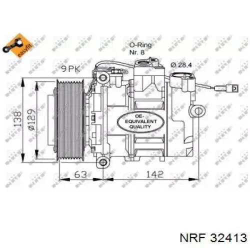 32413 NRF Компрессор хладагента