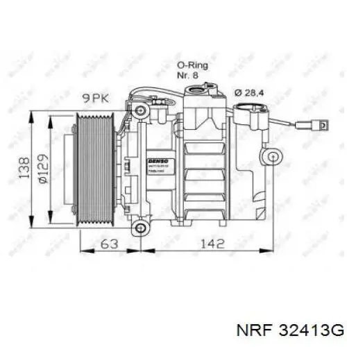 Компрессор кондиционера 32413G NRF