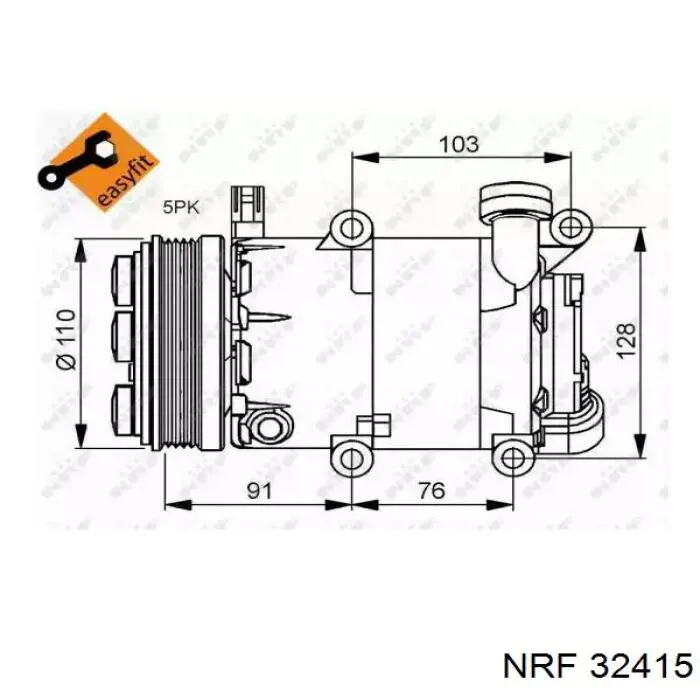 32415 NRF компрессор кондиционера