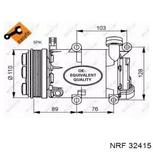 Купить 32415 NRF Компрессор климатической установки