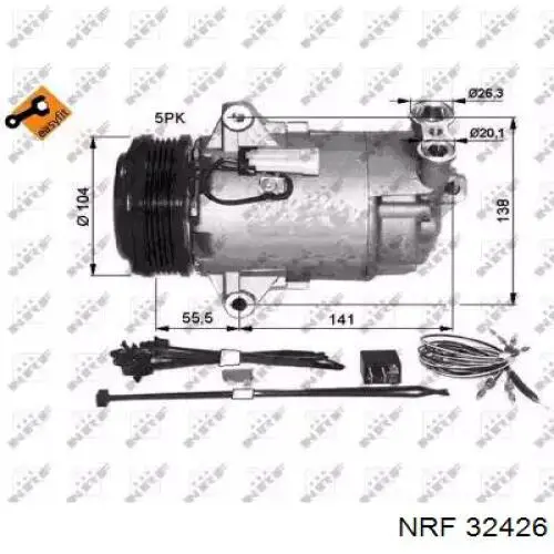 Компрессор кондиционера 32426 NRF