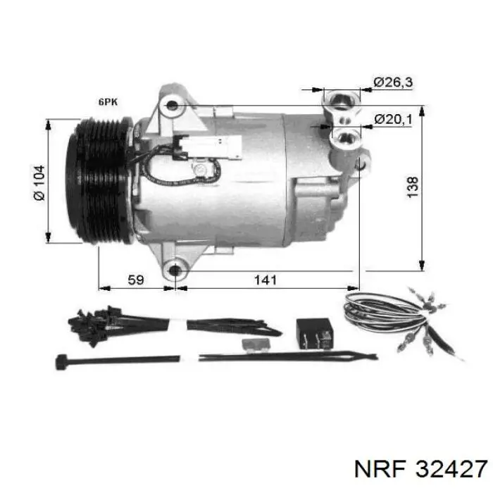 32427 NRF Компрессор хладагента