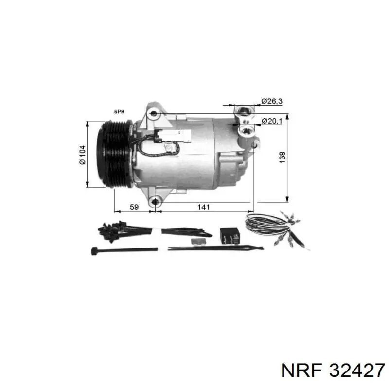 Компрессор кондиционера 32427 NRF