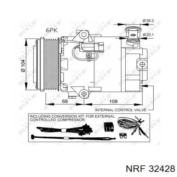 Компрессор системы кондиционирования Opel 9986181 цена, от 173.13 USD