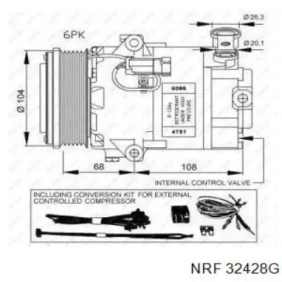 32428G NRF компрессор кондиционера