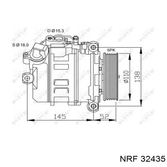 32435 NRF компрессор кондиционера