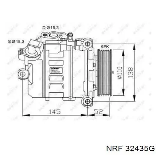 Компрессор кондиционера 32435G NRF