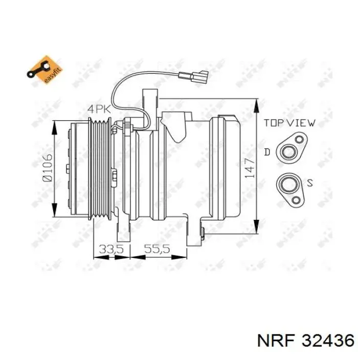 32436 NRF компрессор кондиционера