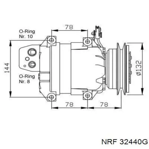 Компрессор кондиционера 32440G NRF