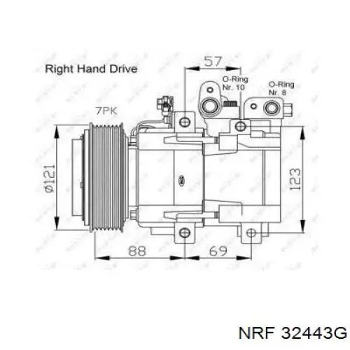 32443G NRF компрессор кондиционера