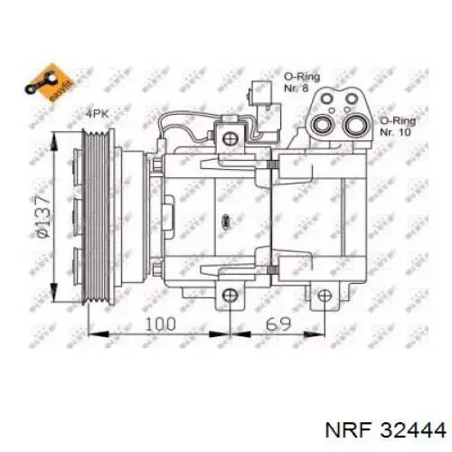 32444 NRF компрессор кондиционера