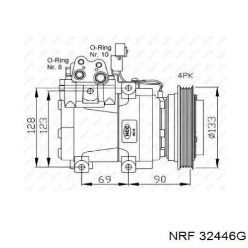 32446G NRF компрессор кондиционера