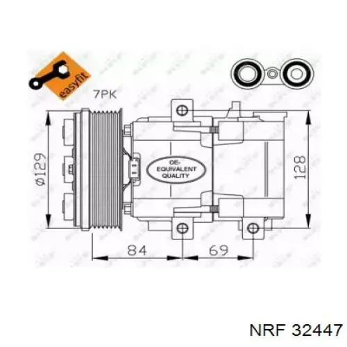 32447 NRF компрессор кондиционера