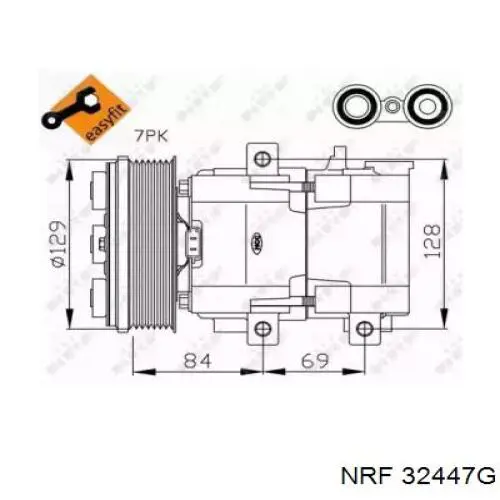 Компрессор кондиционера 32447G NRF