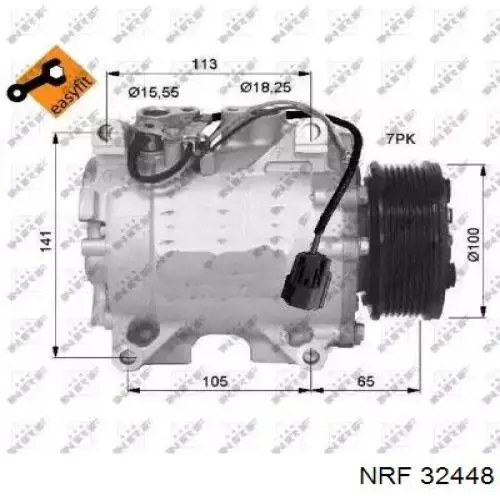 Компрессор кондиционера 32448 NRF