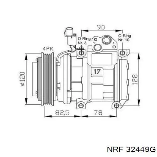 Компрессор кондиционера 32449G NRF