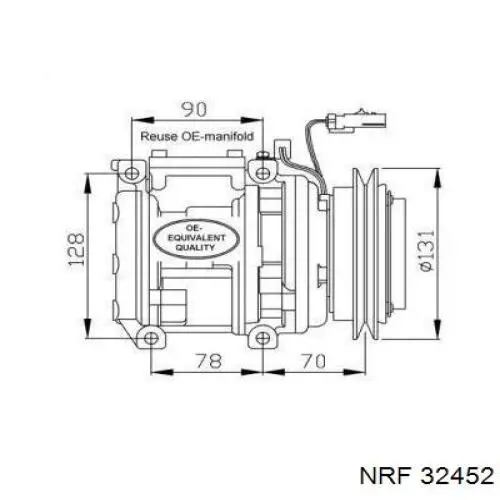 Компрессор кондиционера 32452 NRF