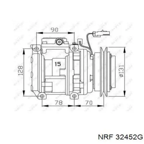 Компрессор кондиционера 32452G NRF