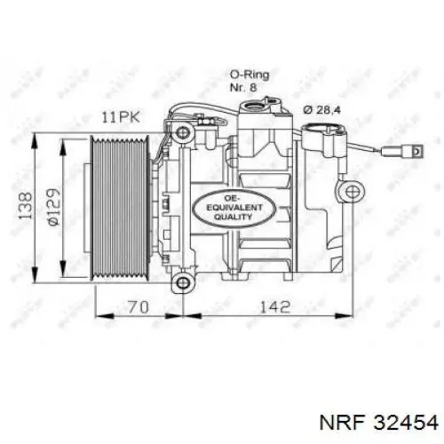 32454 NRF компрессор кондиционера