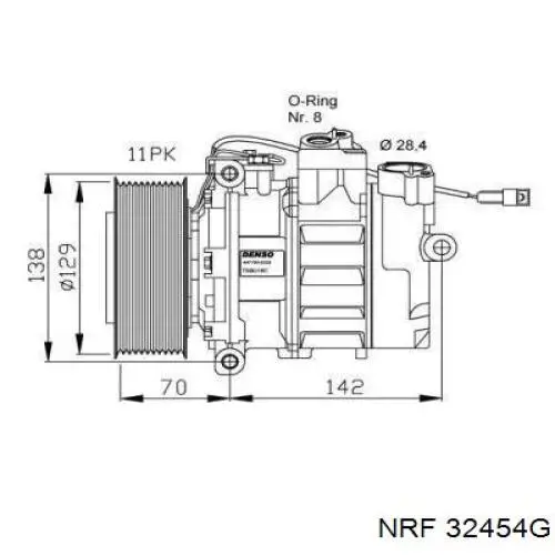 Компрессор кондиционера 32454G NRF