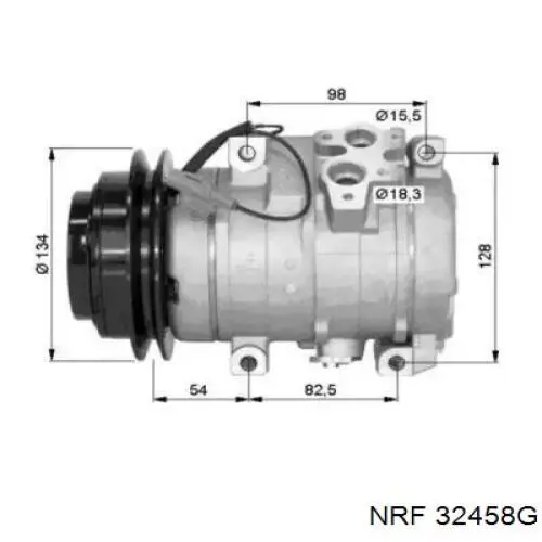 Компрессор кондиционера 32458G NRF