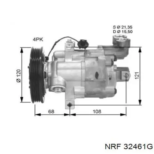 Компрессор кондиционера 32461G NRF