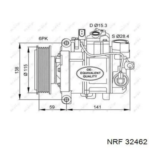 Компрессор кондиционера 32462 NRF