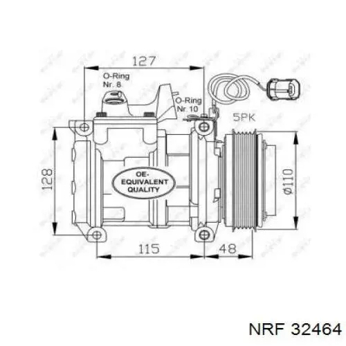 Компрессор кондиционера 32464 NRF