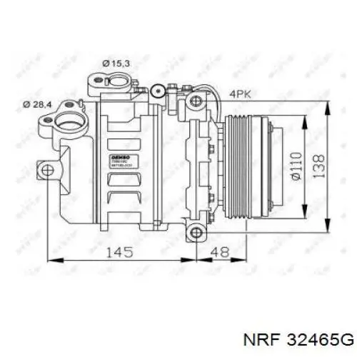 Компрессор кондиционера 32465G NRF