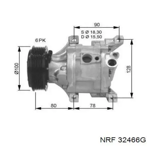 Компрессор кондиционера 32466G NRF