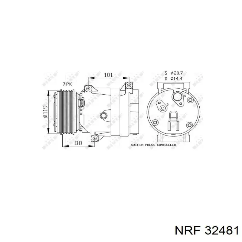 32481 NRF компрессор кондиционера