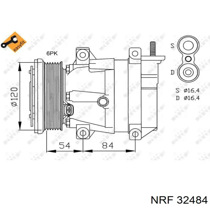 32484 NRF компрессор кондиционера