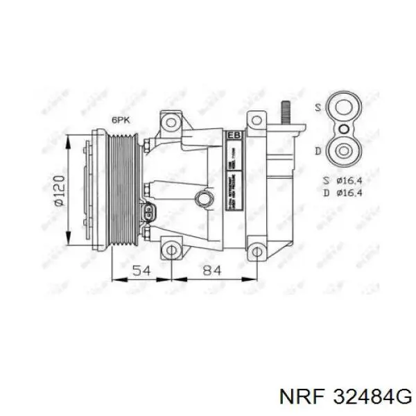 Compresor de aire acondicionado 32484G NRF