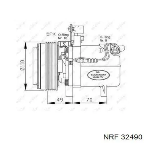 32490 NRF компрессор кондиционера