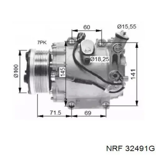 Компрессор кондиционера 32491G NRF