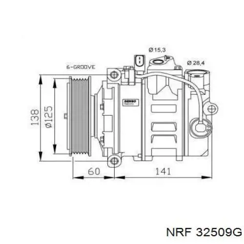 Компрессор кондиционера 32509G NRF