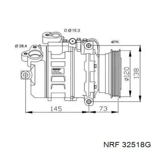 Компрессор кондиционера 32518G NRF