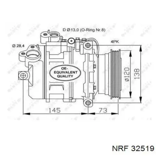 Компрессор кондиционера 32519 NRF