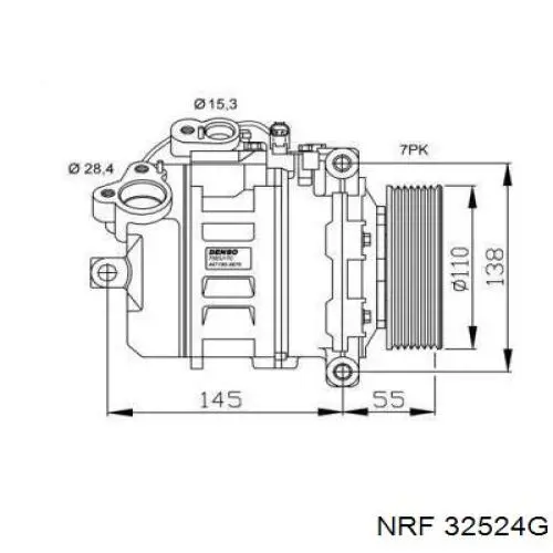 Компрессор кондиционера 32524G NRF