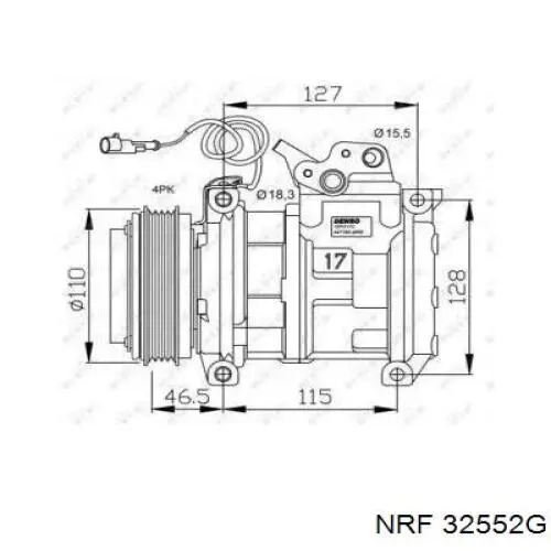 Компрессор кондиционера 32552G NRF