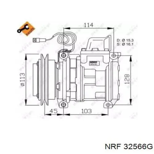 464503 Diesel Technic компрессор кондиционера