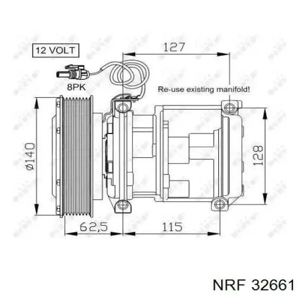 32661 NRF компрессор кондиционера
