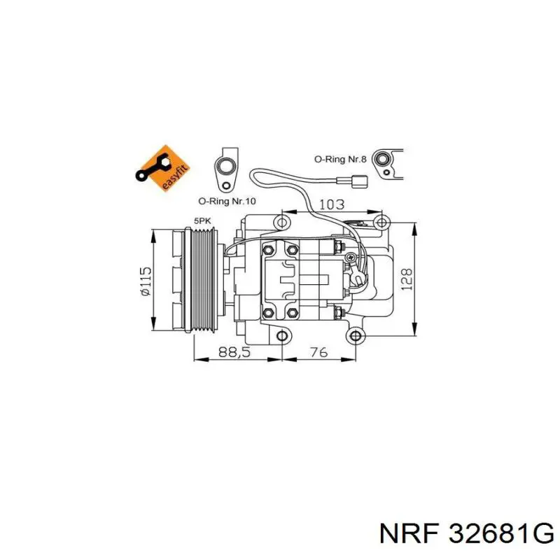 Компрессор кондиционера H12A0BW4JZR MSG Rebuilding
