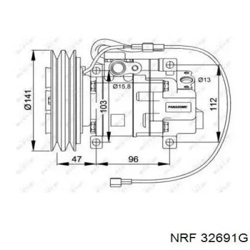 Компрессор кондиционера 32691G NRF